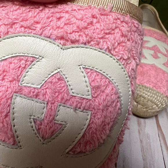 Gucci Pilar GG Espadrille Flat Pink Sz 37.5 / 7.5 - Picture 8 of 13